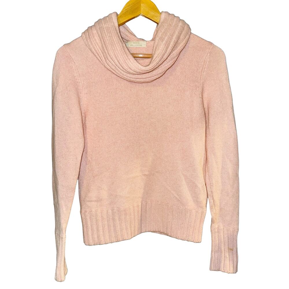 Marks & Spencer Pastel Pink Cowl Neck Knit Sweater Cashmere Angora Blend US 4